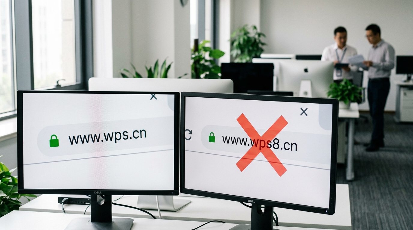 WPS官网真假网站辨别 看域名后缀与证书