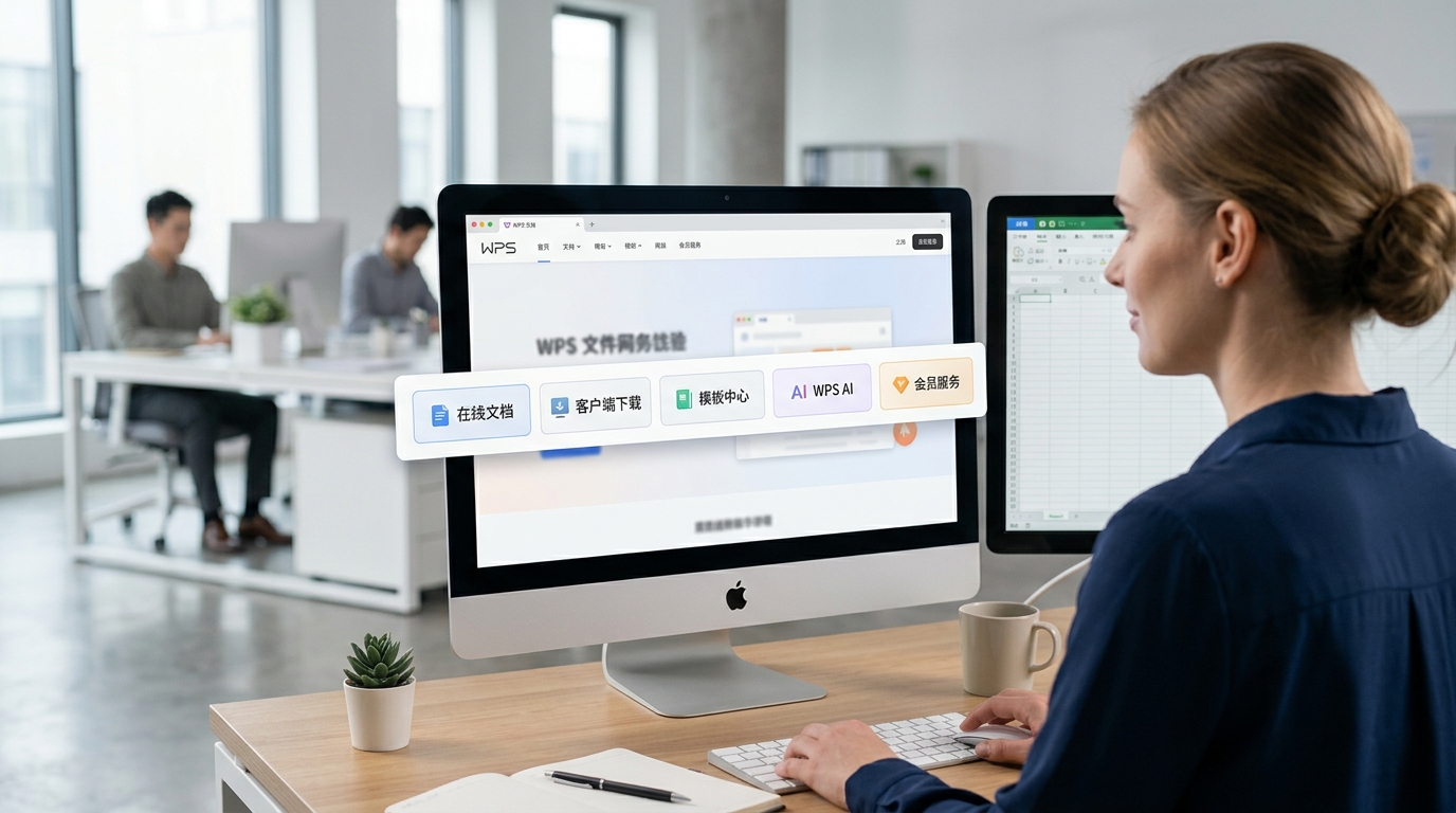 WPS官网首页核心功能入口一览