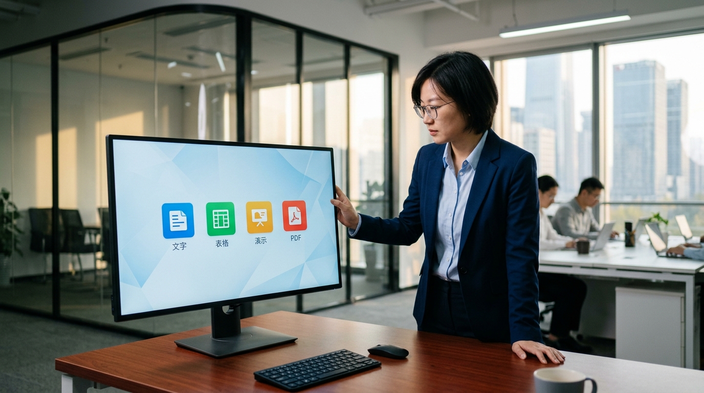 WPS电脑版四大模块定位示意图