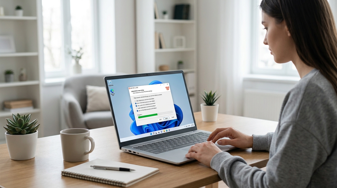 WPS Office 安装向导配置界面,设置默认文档保存格式